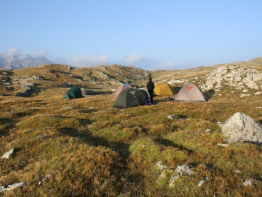 Bivouac sur le plateau d'Emparis.